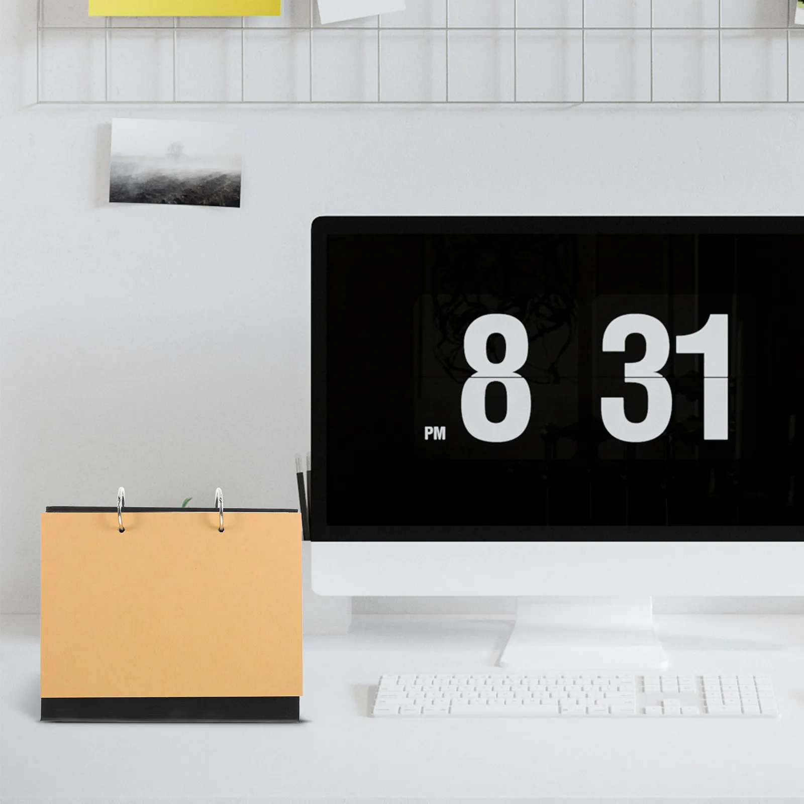 

Blank Desk Calendar with Detachable Pages Thick Paper DIY Craft Monthly Planner for Home Office Decor Creative Stationery