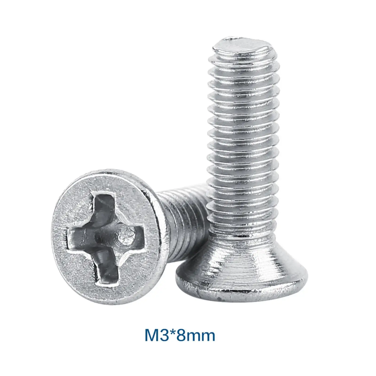 100 Pcs Stainless Steel Countersunk Head Screws M3 Sizes 4-30mm for Woodworking & Machine Fastening