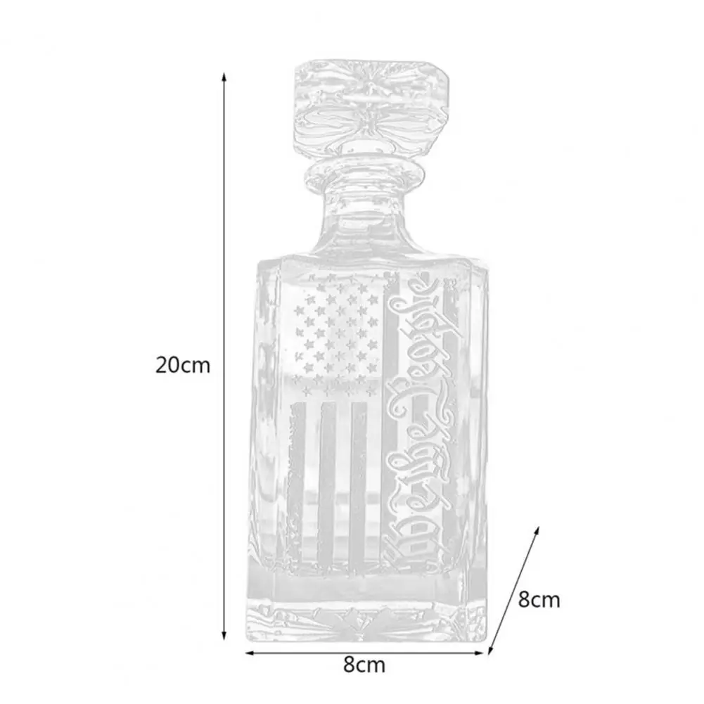 يوم الاستقلال زجاجة ويسكي العلم الأمريكي نمط ويسكي الزجاج الدورق الوطني ديكور المنزل بار شفافة #2