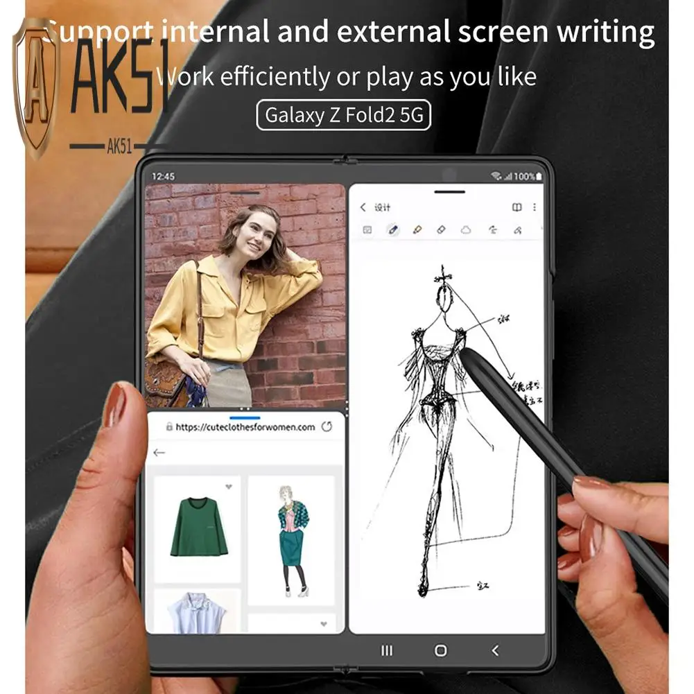 

AK51-Touch Stylus Capacitance Pen For Galaxy Z Fold 4 3 2 5G Mobile Phone Capacitance Pen