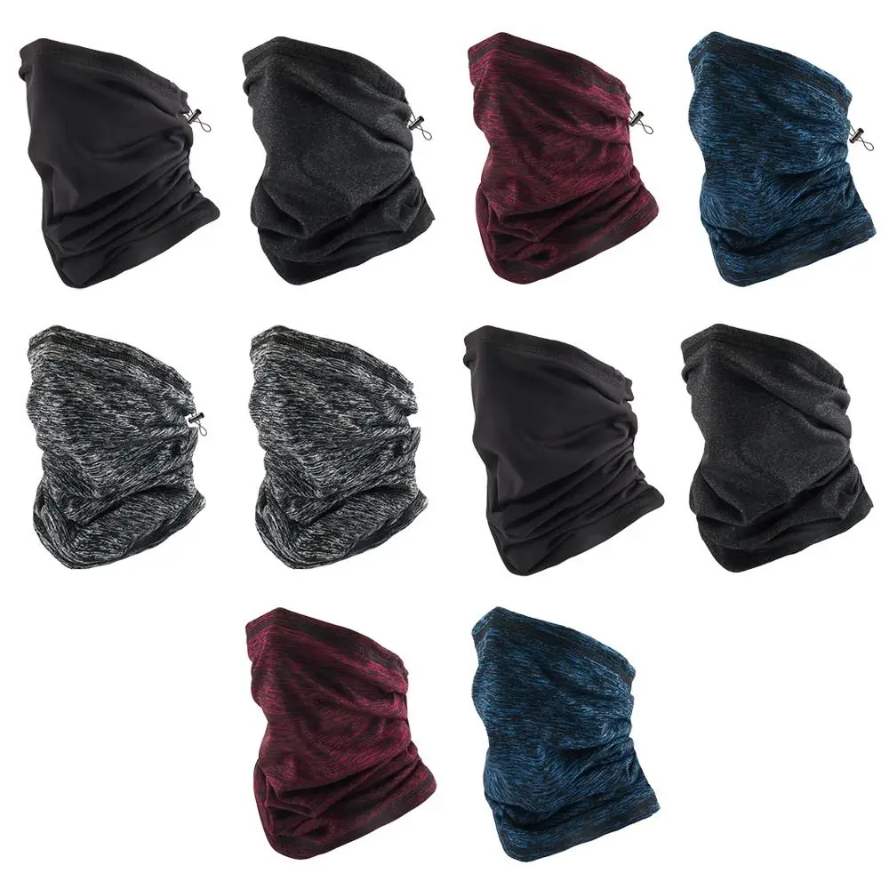 Warm Neck Protection Velvet Neck Scarf Solid Color Wool Cycling Scarf Face Scarf Running