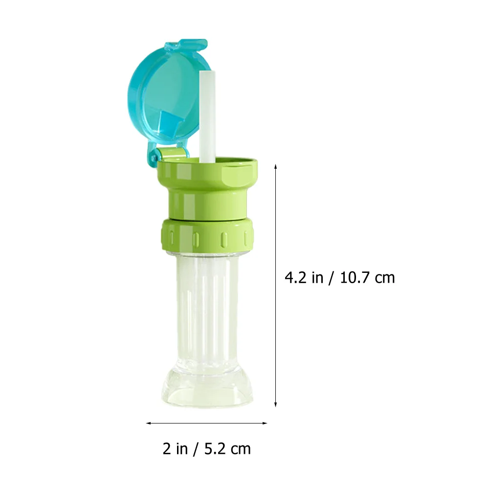 

2 Pcs Anti-spill Bottle Mouth Conversion Cover Kid Water Cap with Straw Hole Cake for Toddler Transparent Pp Beverage Lid Child