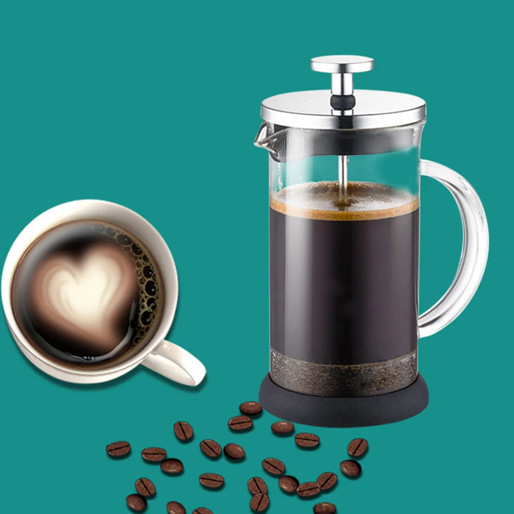

1Pcs Multi Function Coffee Filter Pot Stainless Steel Coffee Pot Tea Kettle Infuser 1000ml Heat Resistant Fashion Tea Strainer