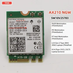 Module de carte réseau sans fil WiFi pour Lenovo, poste de travail P620 PX, p7, intel l14, génération K14, série 5W10V25783, 5W10V25784, AX210NGW