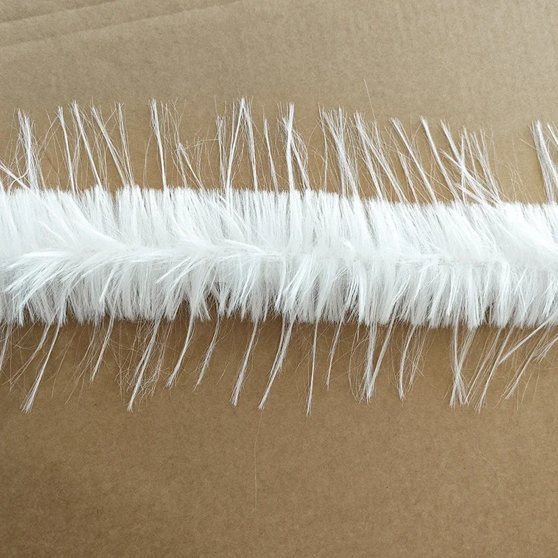 10m Artificial Ostrich Fur Ribbon Tapes 8cm Width DIY Apparel Sewing White Fluffy Trimming Fabric Cheongsam Crafts Decoration