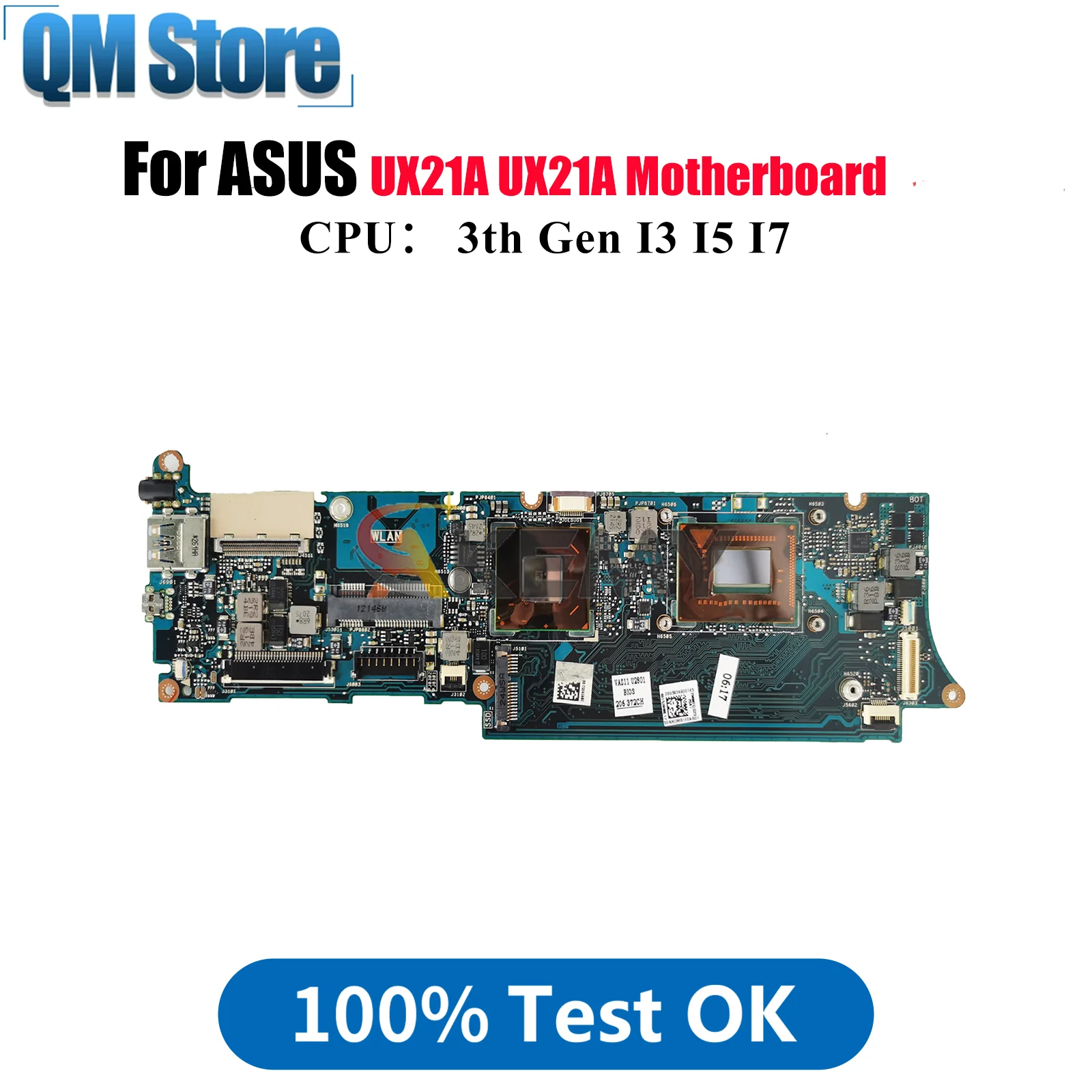 

UX21A Laptop Motherboard For ASUS ZenBook UX21A UX21A Notebook Mainboard With CPU 100% tests OK fast shipping High quality