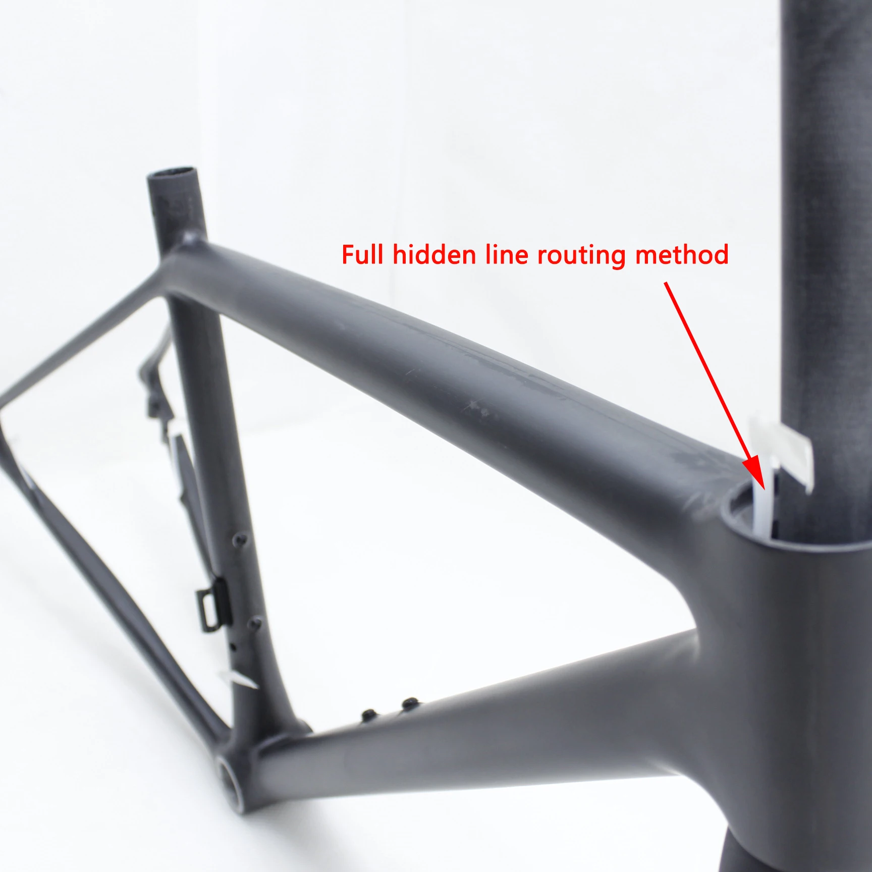 New Ultra Light Fully Hidden Cable Type 700C Racing Road Bike Matt UD Full Carbon Fibre Bicycle Thru Axle Disc Brake Frame Fork