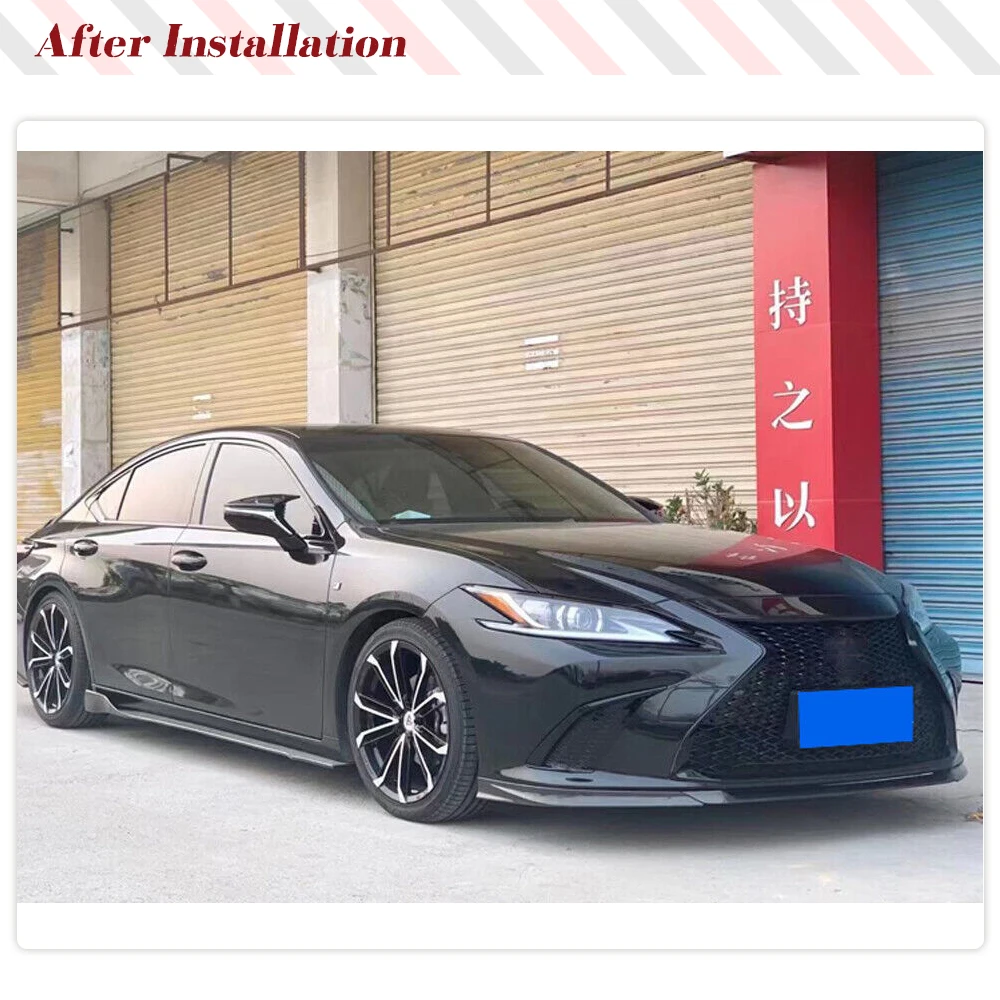 Car Carbon Fiber Front Lip for Lexus ES300h ES350 F Sport Sedan 2018-2023 Front Bumper Spoiler Chin Splitter Factory Outlet 3PCS