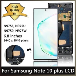 TFT Screen for Samsung Note10+ N975F N976F Lcd Display Digital Touch Screen with Frame Support S Pen for Samsung  Note 10 Plus