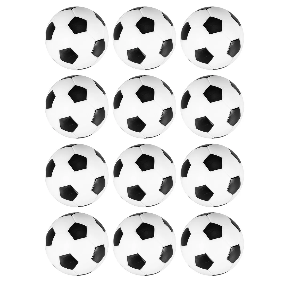 

12Pcs 36Mm Table Soccer Ball Replacement Black White Foosball Balls for Standard Foosball Table Game Intense Play Home School