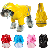 Waterproof Dog Jacket PU Dog Raincoat For Small Dogs Cats Reflective Puppy Raincape Chihuahua Yorkies Raincoat Pet Poncho