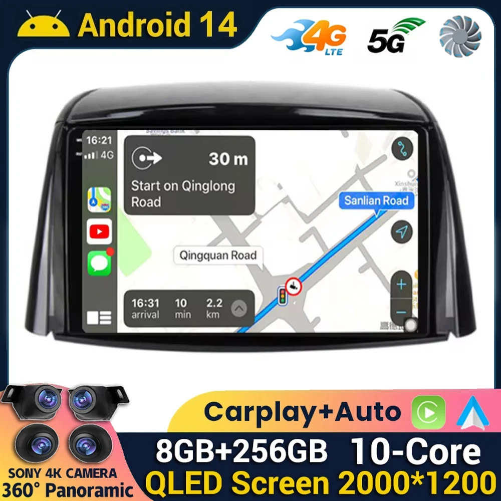 

Android 14 Carplay For Renault Koleos 2008 2009 2010 2011 2012 2013 2014-2016 Car Radio Multimedia Player Stereo GPS WIFI+4G DSP