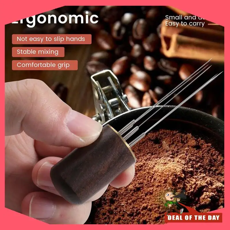 24-часовая доставка, темпер для кофе, иглы из нержавеющей стали, мешалка для порошка эспрессо, распределитель, выравниватель, инструменты WDT, аксессуары для перемешивания в кафе