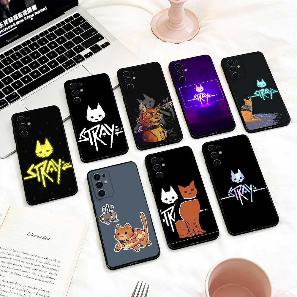 Cyberpunk Game S-Stray C-Cat   Phone Case For Samsung S 25,24,23,22,30,21,10,9,Ultra,Plus,Lite,FE,4,5 G Soft Black Case
