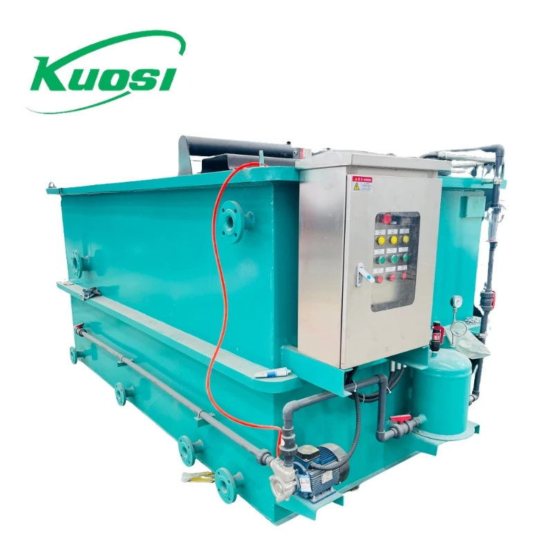 Remove Scum Floating Oil Flat Carbon Steel Algae Horizontal Dissolved Air Flotation Machine for Domestic Wastewater