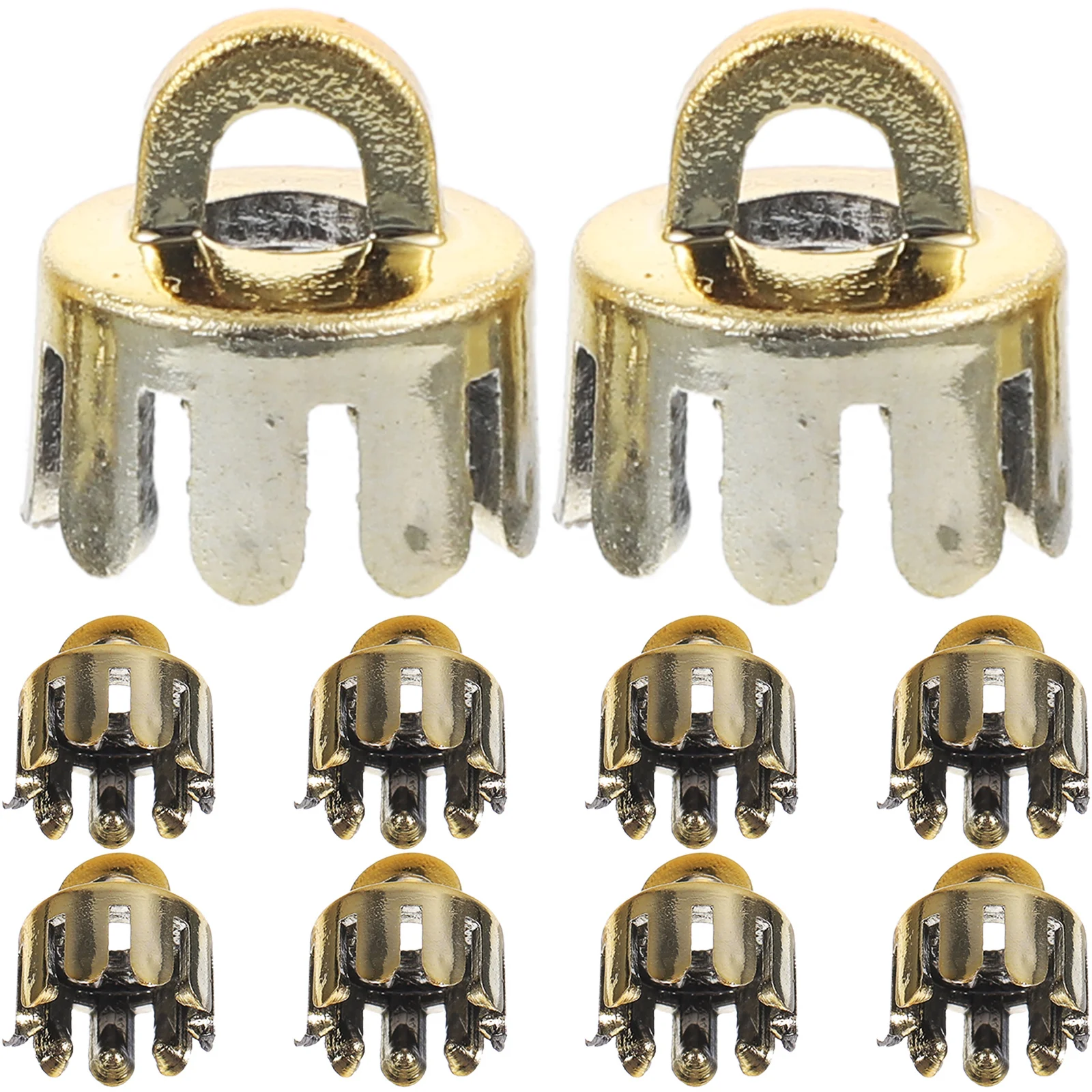 

10Pcs Plastic Ball Pendant End Caps Decorative DIY Ball Covers for Christmas Hanging Ornaments Creative Balls Accessory