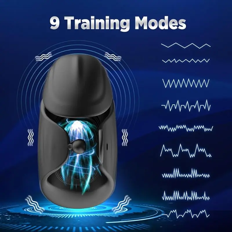 Male Masturbator Penis Training Glans Trainer Stimulator Vibrator with APP Control Delay Cock Ring Glans Trainer for Men