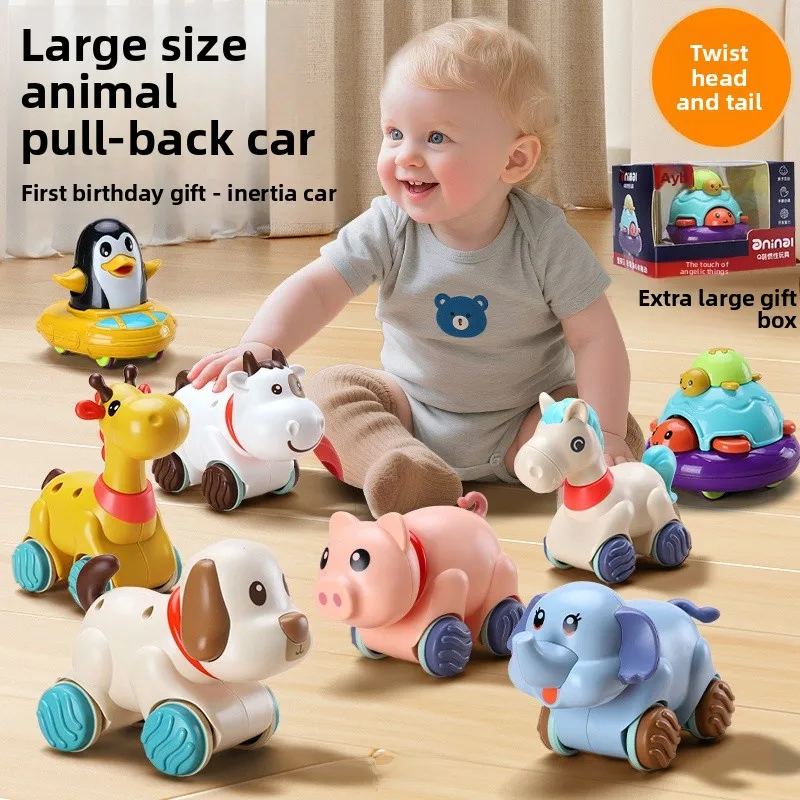 

Детская инерционная машинка-игрушка в виде животного для раннего развития, для мальчиков и девочек, от 6 месяцев, пластиковые строительные блоки