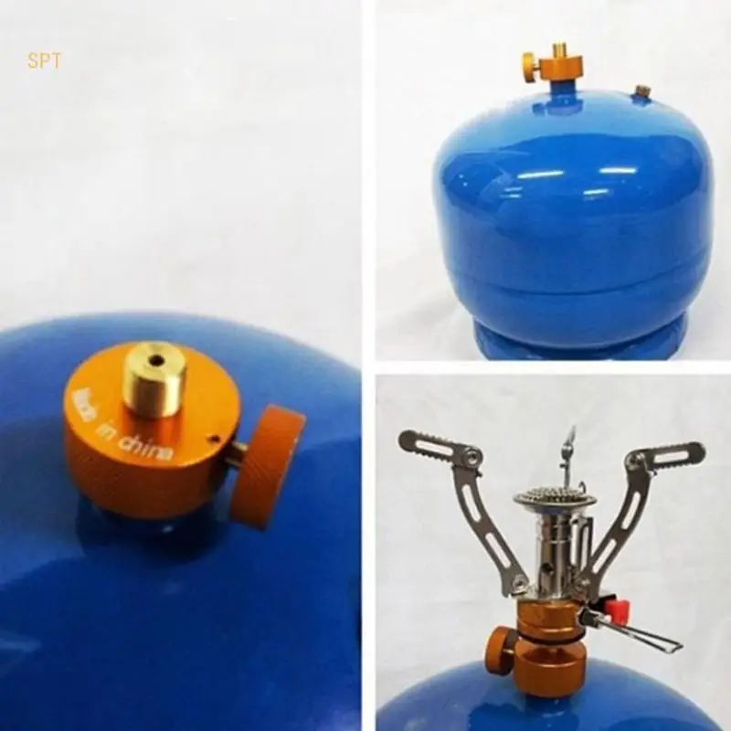 Furnaces Connector Split Type Gas Filling Adapter Gas Cylinder Camping Supply 714F