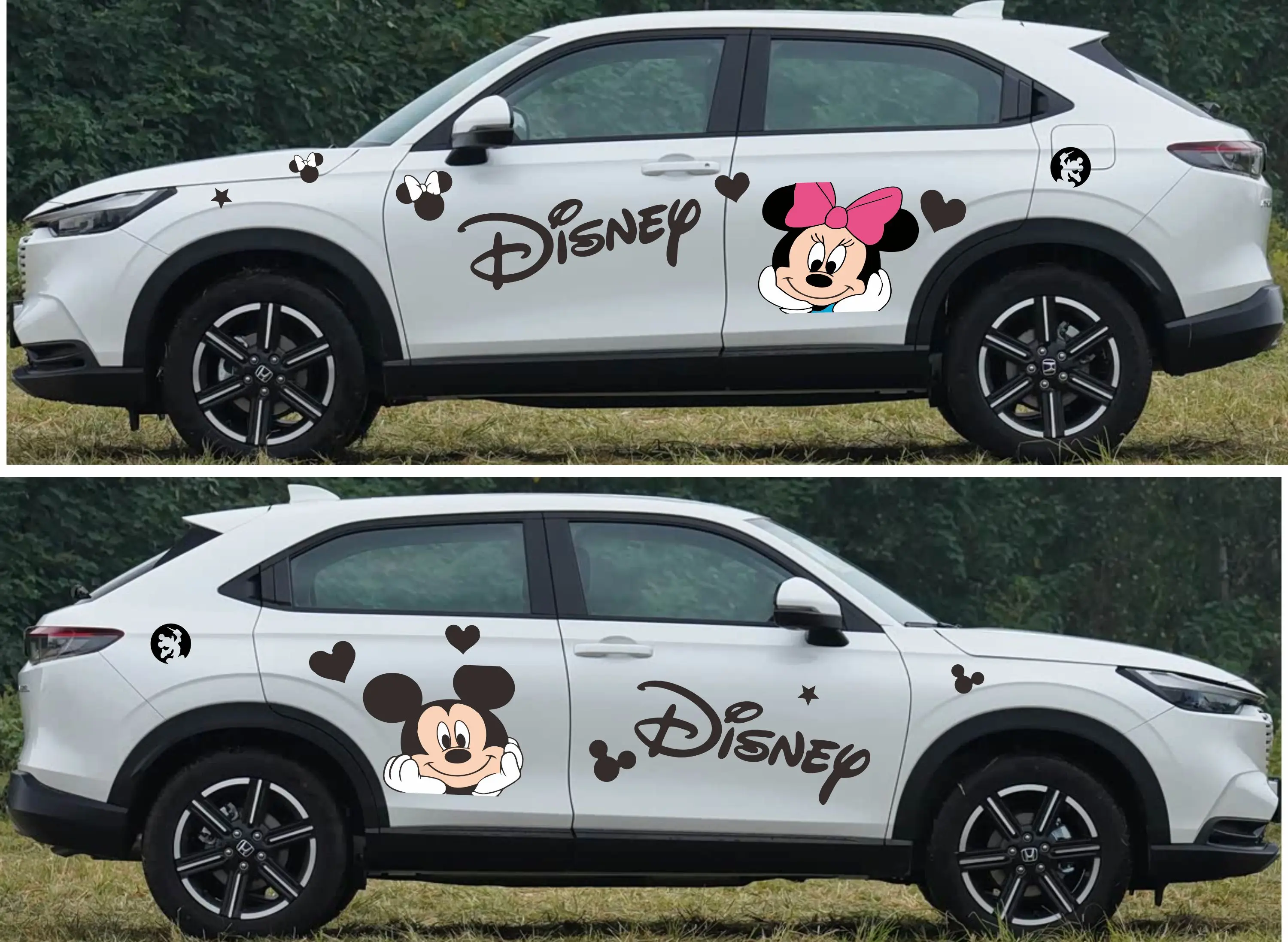 

For Honda Vezel Disney Mickey Mouse Full Car Body Side Sticker Racing Full Color Decal Vinyl Self-adhesive Decor