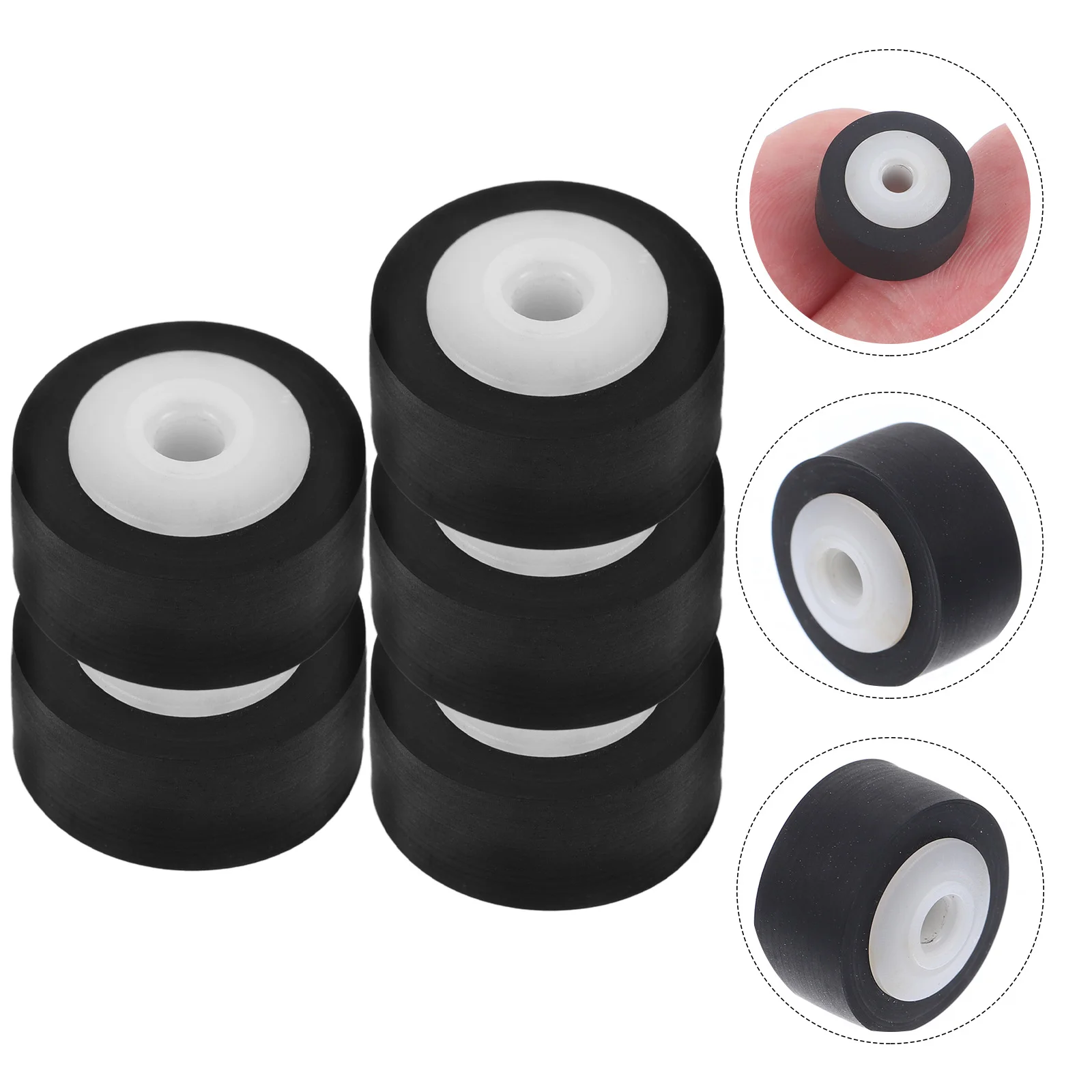 

5 Pcs Bearing Wheel Tape Recorder Pinch Roller for Audio Cassette Machine Repair Stereo Replacement Parts Plastic Radio