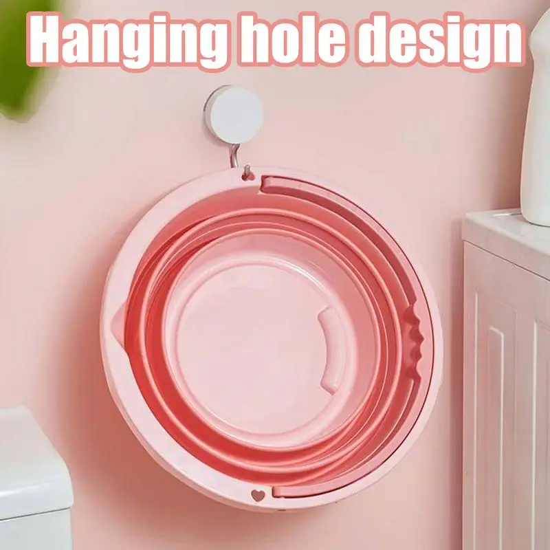 دلو ماء قابل للطي دلو مدمج مع مقبض 6 لتر موفر للمساحة في الهواء الطلق وعاء الماء حاوية المياه المنزلية للمنزل في الهواء الطلق #5