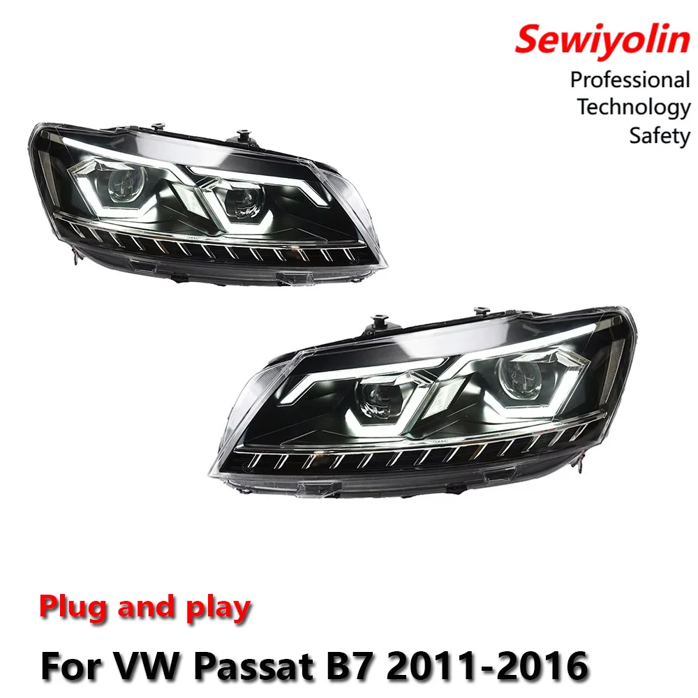 

Car LED Upgrade Headlight Accessories For VW Passat B7 2011-2016 DRL Brake Turn Signal Lamp Plug and Play