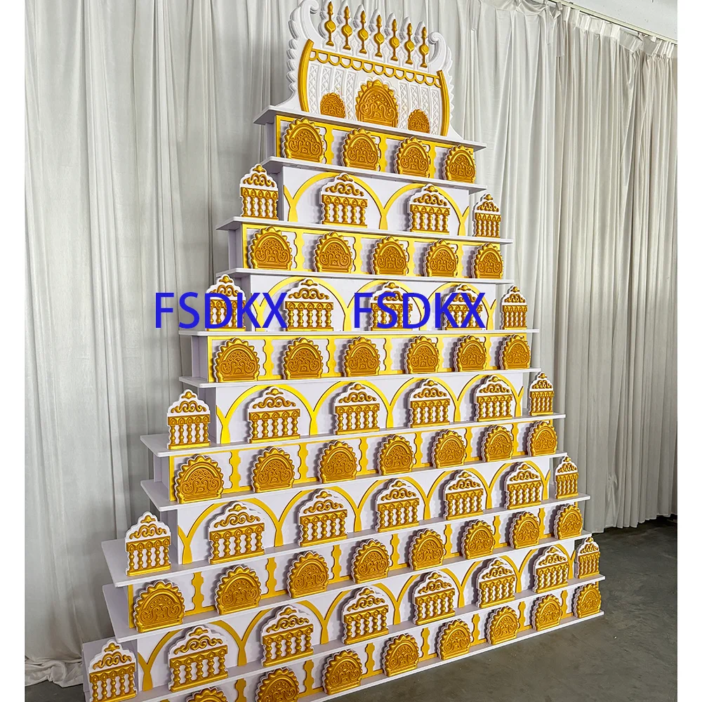 Wedding Props Castle with Light Custom Design Stage Backdrop Castle for Wedding Decoration