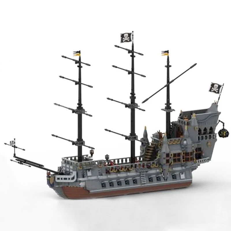 3517PCS medieval Pirate Series MOC Bastion Pirate sailing ship model DIY creative ideas child Toy birthday Gift building blocks