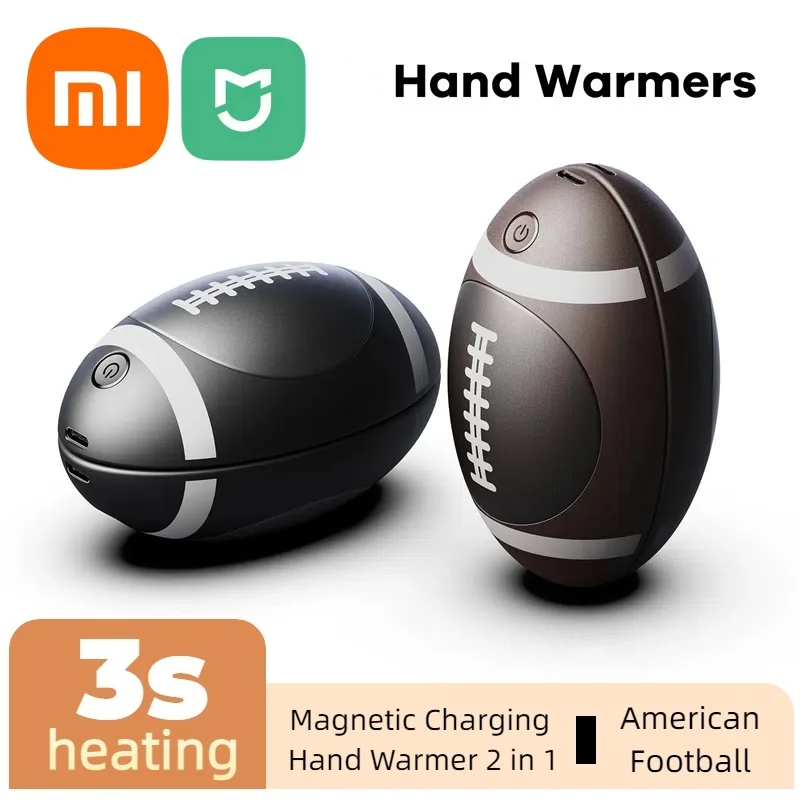 Xiaomi Magnetic Hand Warmer Power Bank 2-in-1 Portable Hand Warmer Football Hand Warmer for Skiing Outdoor Christmas Gift