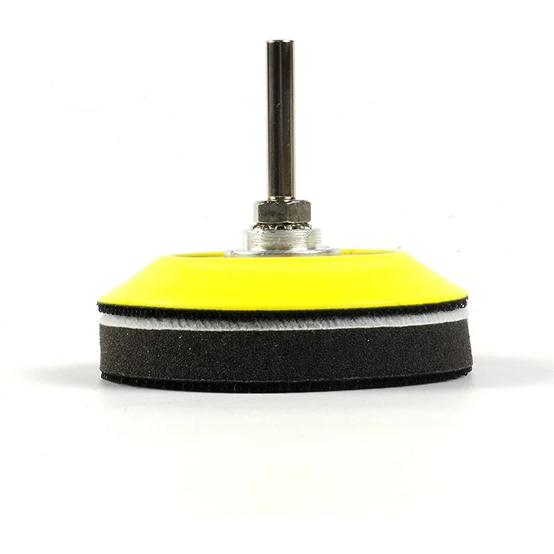 3 Inch (75mm) Hook and Loop Sanding Pad for Sanding Discs with 6mm Dia Shank Drill Attachment + Buffering Pad(3 Pack)