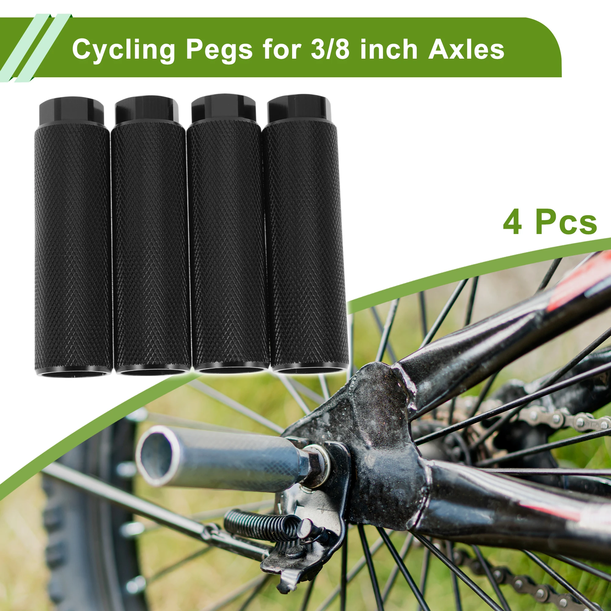 

X Autohaux 4 шт. велосипедные подножки 100 мм подставки для задних сидений велосипедные подножки черные