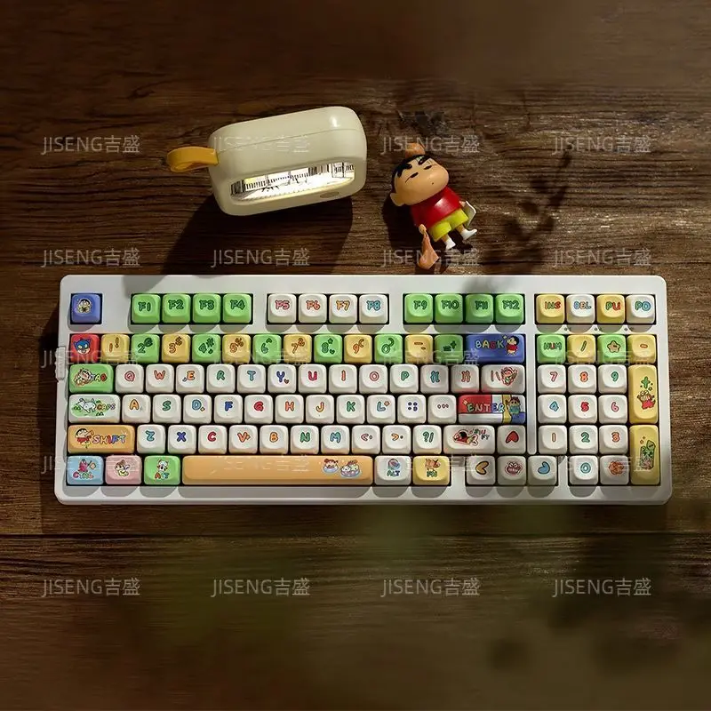 

Kawaii MOA height Crayon Shin Mechanical keyboard keycap pbt material Keyboard accessories Anti-slip Wear resistant Gift