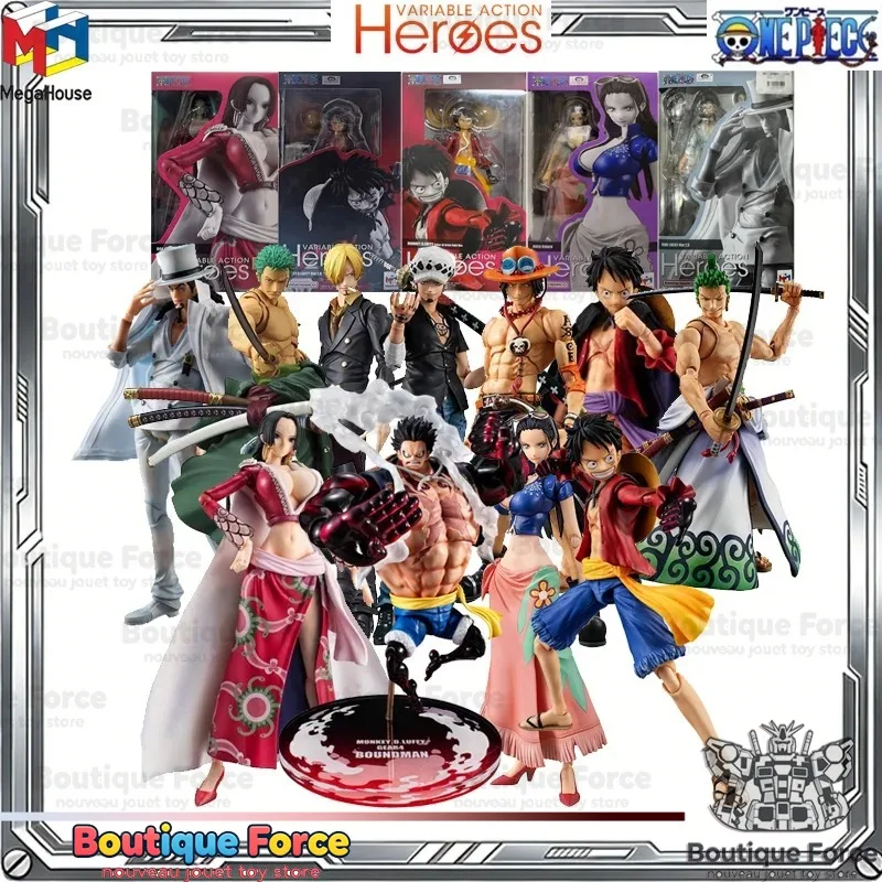 

MegaHouse One Piece Variable Action Heroes Luffy Shanks Boa Hancock Zoro Robin Action Figure Toy Model Collectible Gift for