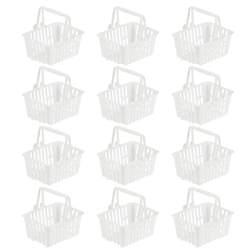 12 Pcs Bulk Kids Mini Shopping Basket Children’s Handheld Baskets Plastic