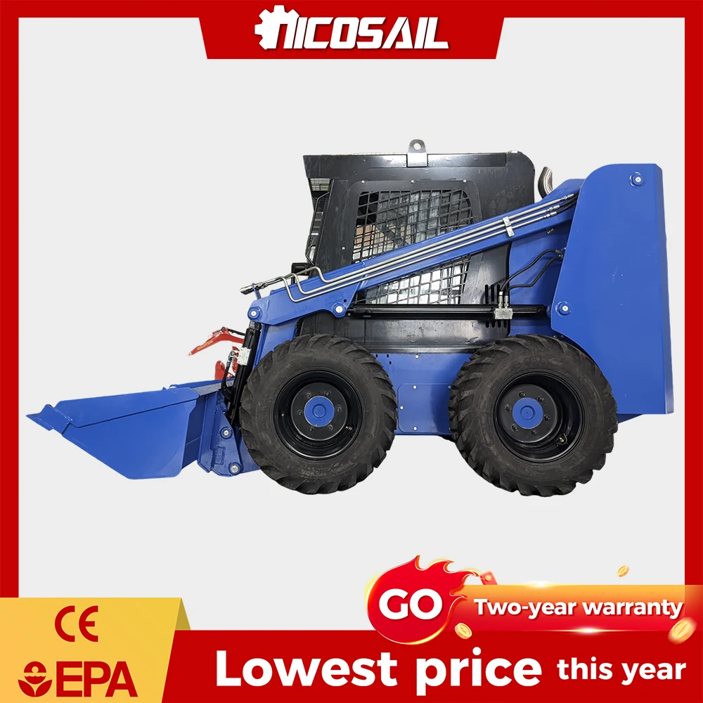 

Мини-погрузчик JC25 с сертификатом CE, сверхмощный, долговечный, компактный погрузчик для сельскохозяйственных и строительных работ