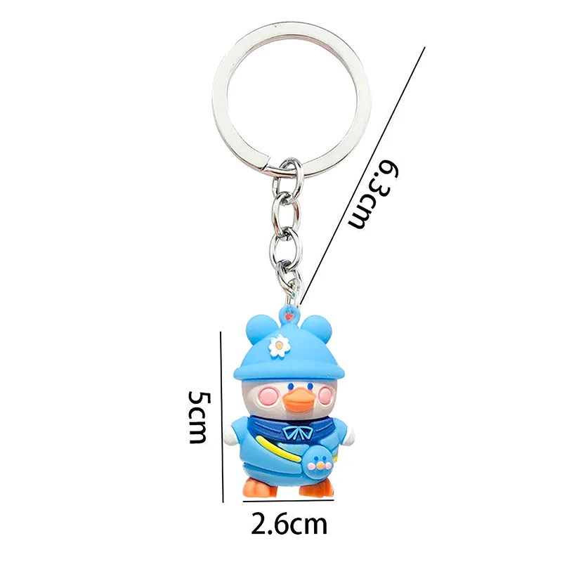 Creative Cartoon Cute Backpack Duck Keychain Pendant Shopping Bag Keychain Small Gift Car Pendant Decoration