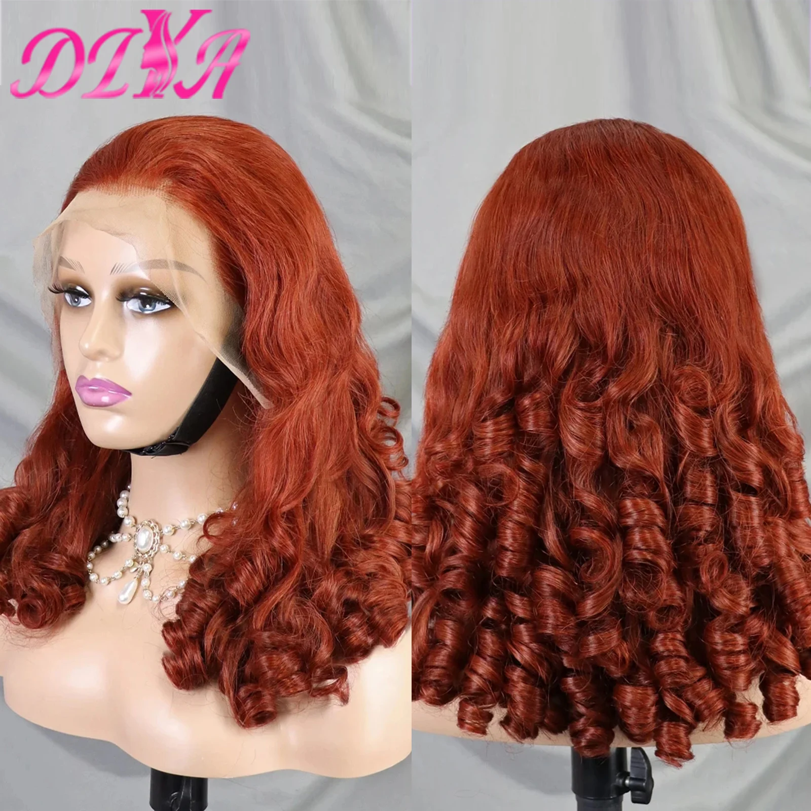 Bouncy Curly Human Hair Wigs 300% Density 13x4 Transparent Lace Frontal Loose Deep Wave Wig for Black Women Preplucked