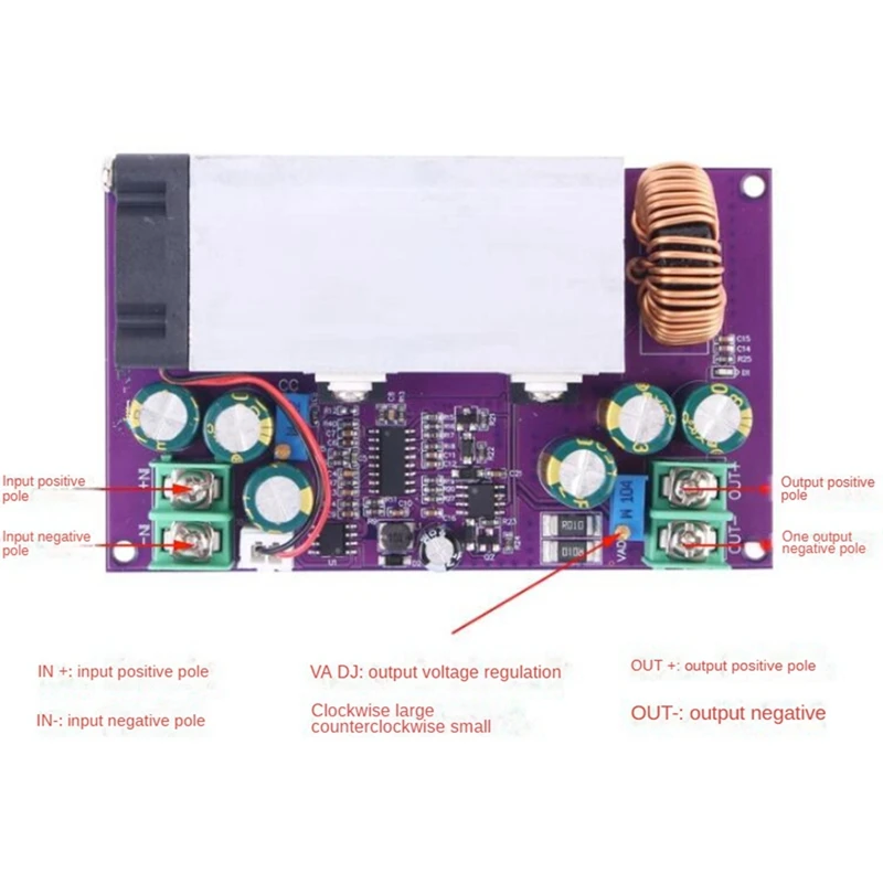 DC 12-75V To 2.5-50V DC-DC Buck Converter 600W Buck Regulator Constant Voltage Constant Current Adjustable Power Module