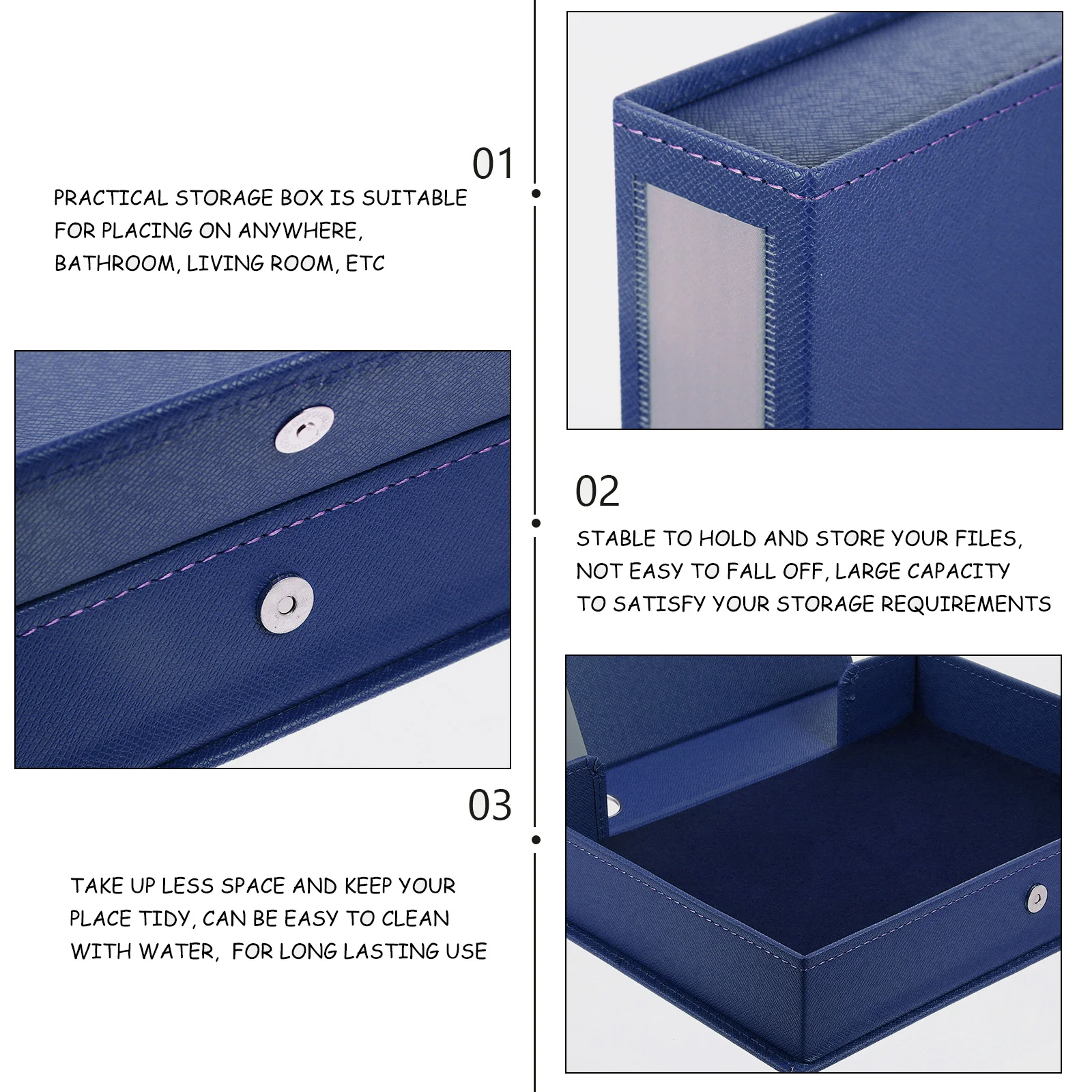 

Sturdy Large Capacity Desk File Folder Household Storage Box Office Document Case Wear-Resistant Multi-Function Paper Organizer