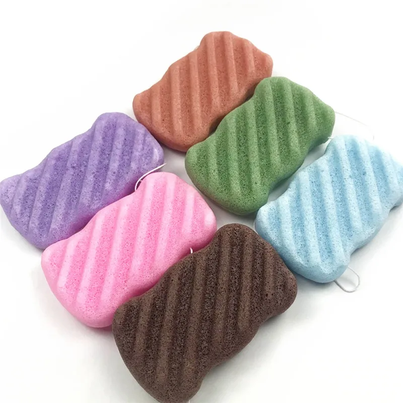 

Natural Facial Cleanse Exfoliator Puff Face Cleaning Sponge Round Shape Konjac Face Washing Sponge Facial Cleanser Tools