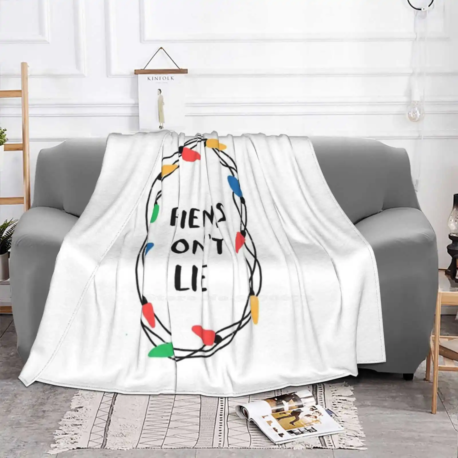 Friends Don'T Lie Top Quality Comfortable Bed Sofa Soft Blanket Friends Dont Lie Friendship Christmas Lights Tv Series 80S