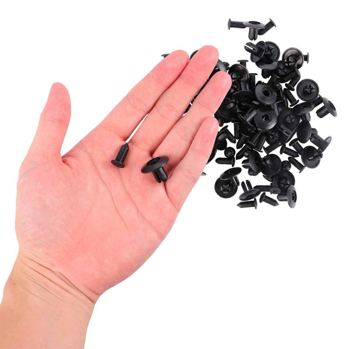 

50Pcs Durable Rivets for Car Bumper Fixation Professional Auto Repair Supply Strong Reliable Plastic Rivets for Bumper