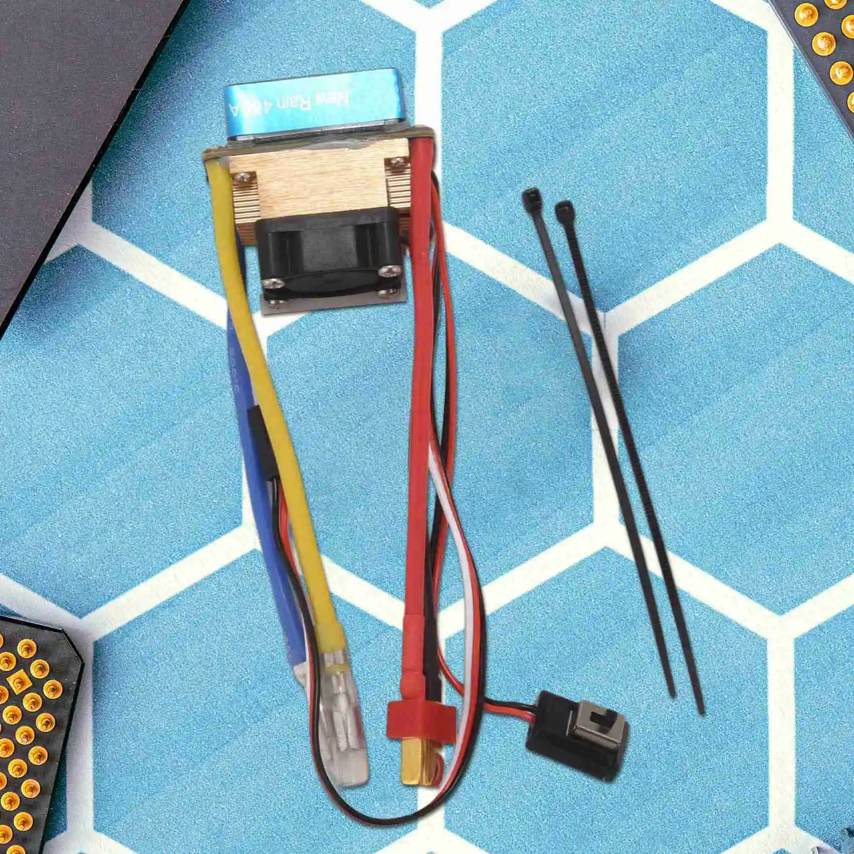 ABFN-480A Brushed ESC Single Motor With Cooling Fan Waterproof 2-4S 3 Modes 5V/3A BEC For RC Cars