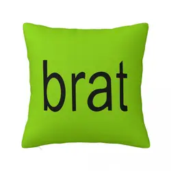 Brat Charli Xcx Pillowcase Printed Polyester Cushion Cover Decor Pillow Case Cover Home Zipper 45*45cm