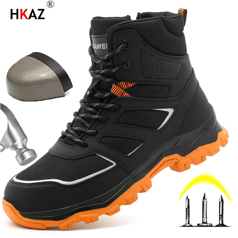 Steel Toe Shoes for Men Women Work Shoes Safety Sneakers Shoes Comfortable Lightweight Puncture Proof Indestructible Work Shoes