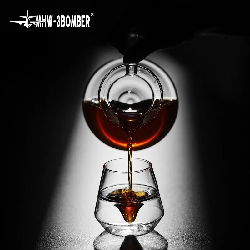 

MHW-3BOMBER Pour Over Coffee Maker 360/600ml Glass Coffee Dripper, Manual Home Brewing Coffee Set for Kitchen Accessories