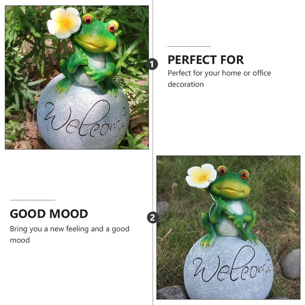 

Frog Lawn Decor Garden Ornament Outdoor Yard Statue Small For Home Office Patio Decoration Garden Adornment