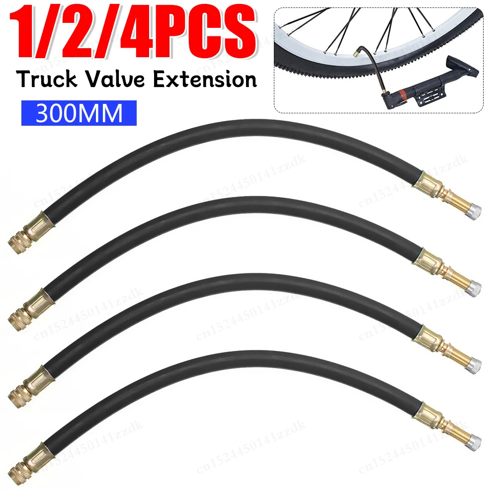 1/2pcs Truck Valve Extension 300mm Flexible Bus Tire Valve Extension Rubber 12in Tyre Valve Stem Extender Tire Nipple Adaptor