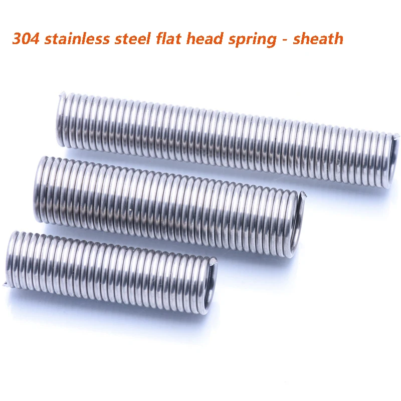 Wire Dia1.5-2mm No Hook Stainless Steel Tension Spring Pullback Draught Extension Spiral Stretching Spring OD10-20mm L 30-120mm